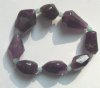Amethyst Nugget Bracelet with Amazonite Spacers